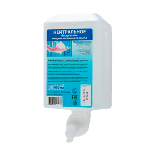 AQUARIUS мыло жидкое пенящееся нейтральное 1л бесцвет