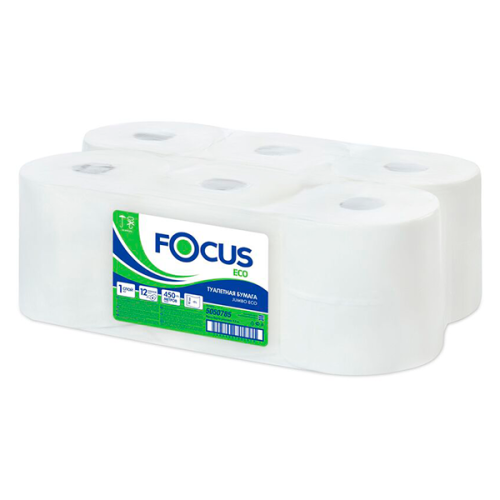 FOCUS бумага туалетная T1 Eco Jumbo 450м 1сл
