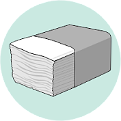 Листовая туалетная бумага в пачках